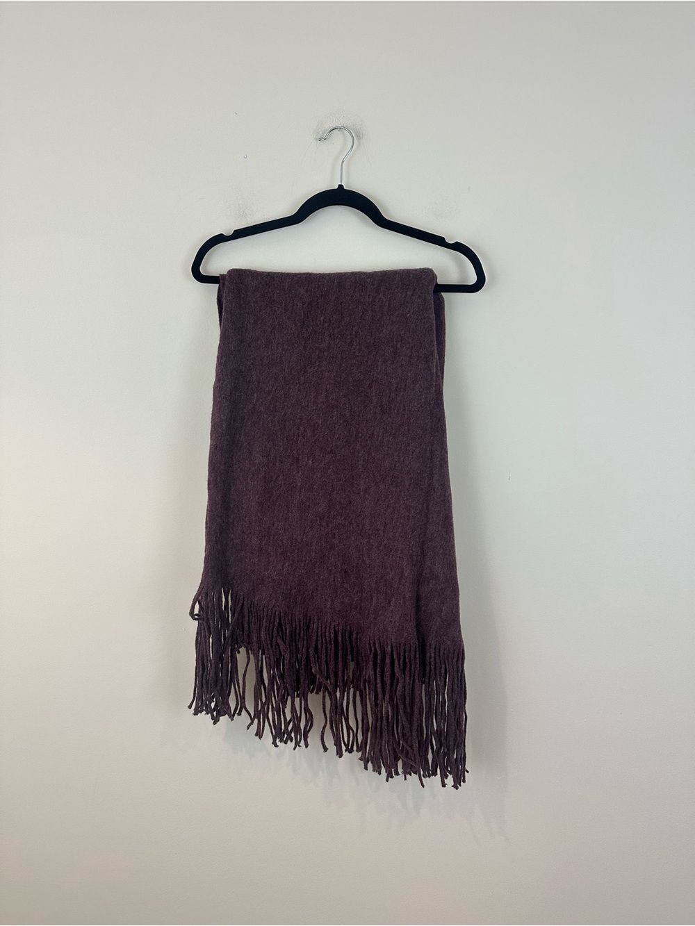 Free People Oversized Soft Fringe Women’s Scarf Plum Purple